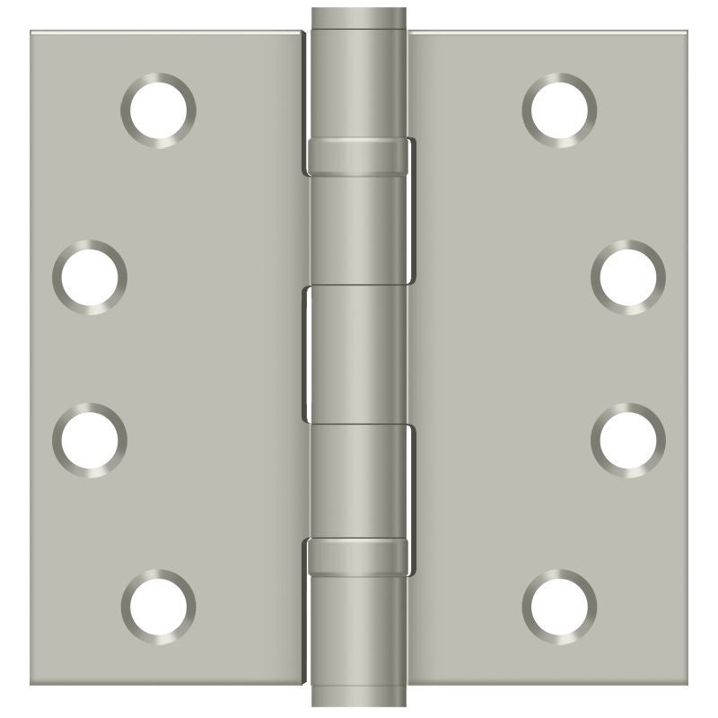 Deltana S44HDBB15 4" x 4" Square Hinge; Heavy Duty; Ball Bearings; Satin Nickel Finish