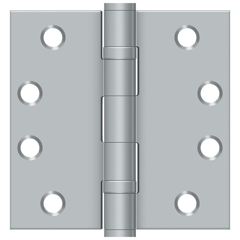 Deltana S44HDBB26D 4" x 4" Square Hinge; Heavy Duty; Ball Bearings; Satin Chrome Finish