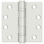 Deltana S44HDBBUSPW 4" x 4" Square Hinge; Heavy Duty; Ball Bearings; White Finish