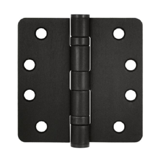 Deltana S44R4HDB10B 4" x 4" x 1/4" Radius Hinge; Heavy Duty; Ball Bearings; Oil Rubbed Bronze Finish