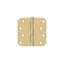 Deltana S44R54 4" x 4" x 5/8" Radius Hinge Satin Brass Finish