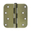 Deltana S44R55 4" x 4" x 5/8" Radius Hinge; Antique Brass Finish