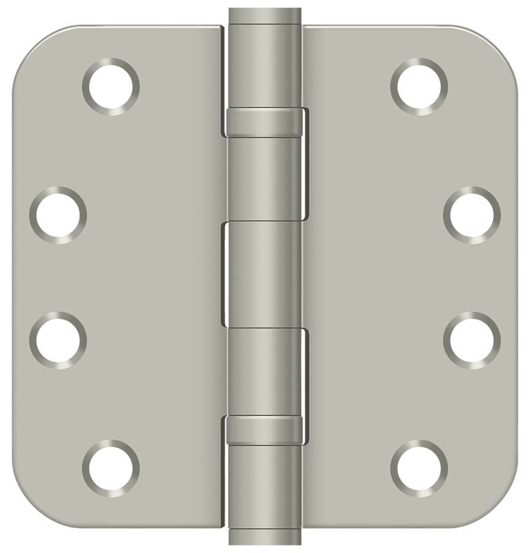 Deltana S44R5HDB15 4" x 4" x 5/8" Radius Hinge; Heavy Duty; Ball Bearings; Satin Nickel Finish