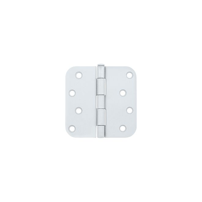 Deltana S44R5USPW 4" x 4" x 5/8" Radius Hinge White Finish