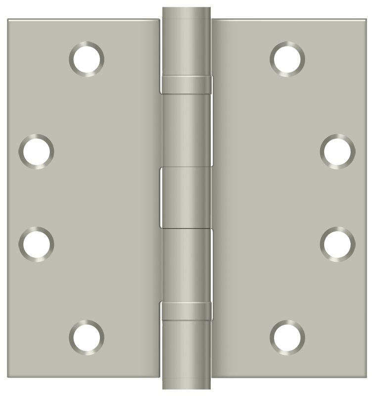 Deltana S45BBU15 4-1/2" x 4-1/2" Square Hinge; Heavy Duty; Ball Bearings; Satin Nickel Finish