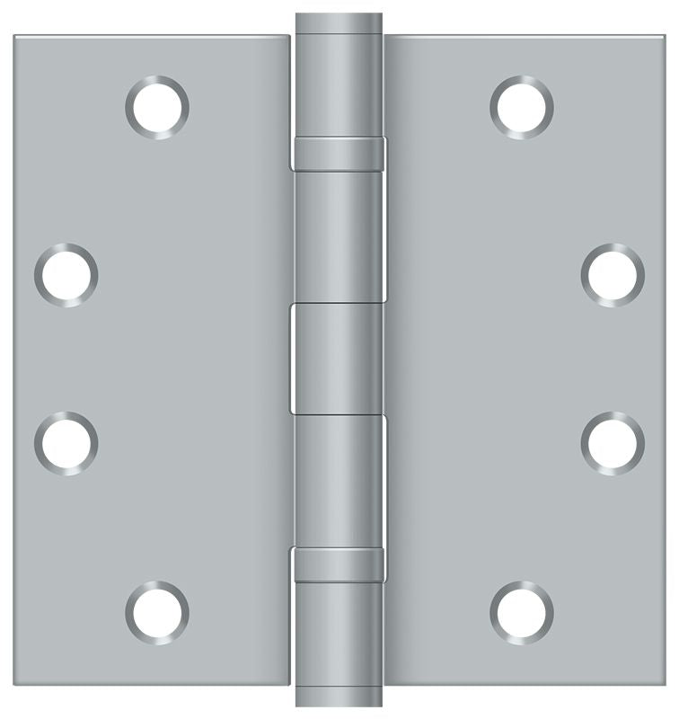 Deltana S45BBU26D 4-1/2" x 4-1/2" Square Hinge; Heavy Duty; Ball Bearings; Satin Chrome Finish