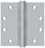 Deltana S45BBU26D 4-1/2" x 4-1/2" Square Hinge; Heavy Duty; Ball Bearings; Satin Chrome Finish