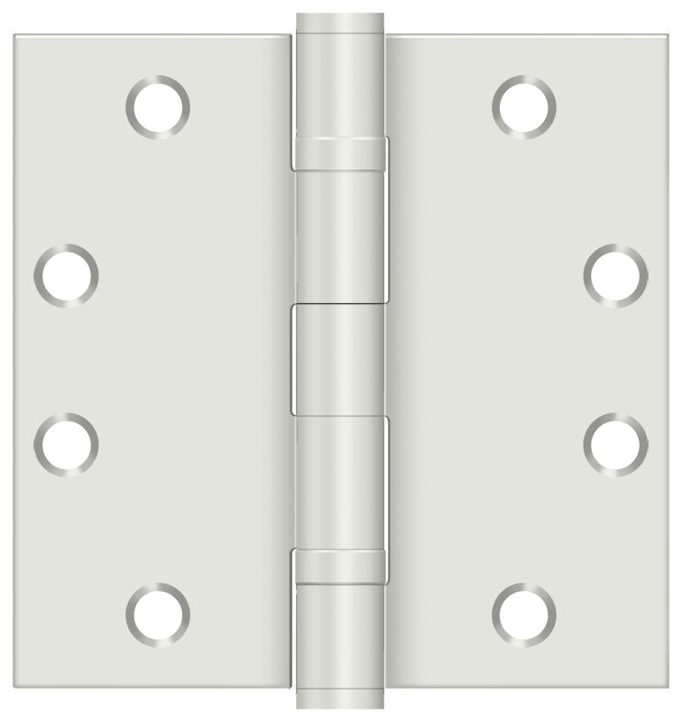 Deltana S45BBUSPW 4-1/2" x 4-1/2" Square Hinge; Heavy Duty; Ball Bearings; White Finish