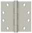 Deltana S45U15 4-1/2" x 4-1/2" Square Hinge; Heavy Duty; Satin Nickel Finish