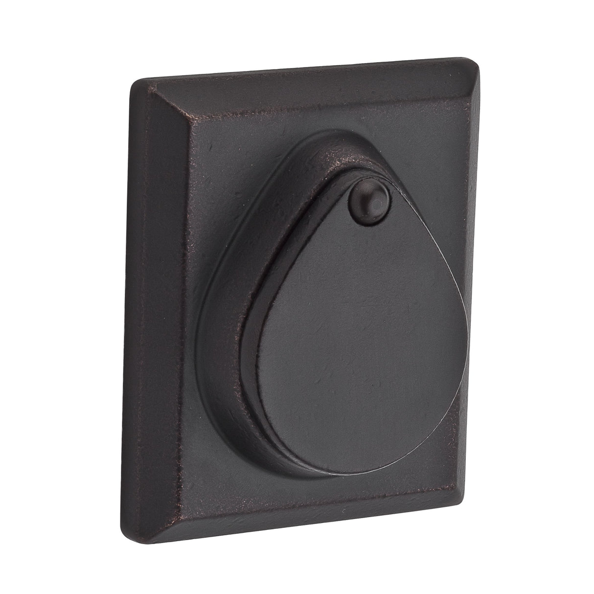 Baldwin Reserve SCRSD481S Single Cylinder Rustic Square Deadbolt with 6AL Latch; Dual Strike; and SmartKey Dark Bronze Finish