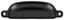 Deltana SHP29U19 Exposed Shell Pull 4"; Black Finish