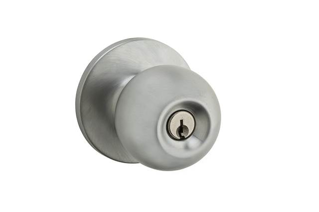 Safelock SK5000RG-26D Regina Knob Entry Lock with 4AL Latch and RCS Strike Satin Chrome Finish