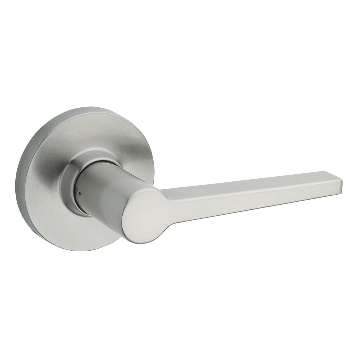 Safelock SL1000DALRDT-15 Daylon Lever with Round Rose Passage Lock with RCAL Latch and RCS Strike Satin Nickel Finish