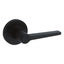Safelock SL1000DALRDT-514 Daylon Lever with Round Rose Passage Lock with RCAL Latch and RCS Strike Matte Black Finish
