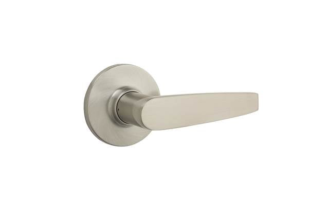 Safelock SL1002WI-15 UL Winston Lever Round Rose Passage Lock with RCAL Latch and RCS Strike Satin Nickel Finish