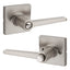 Safelock SL4000DALSQT-15 Daylon Lever with Square Rose Privacy Lock with RCAL Latch and RCS Strike Satin Nickel Finish
