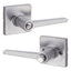 Safelock SL4000DALSQT-26D Daylon Lever with Square Rose Privacy Lock with RCAL Latch and RCS Strike Satin Chrome Finish