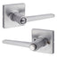 Safelock SL6000DALSQT-26D Daylon Lever with Square Rose Push Button Entry Lock with RCAL Latch and RCS Strike Satin Chrome Finish