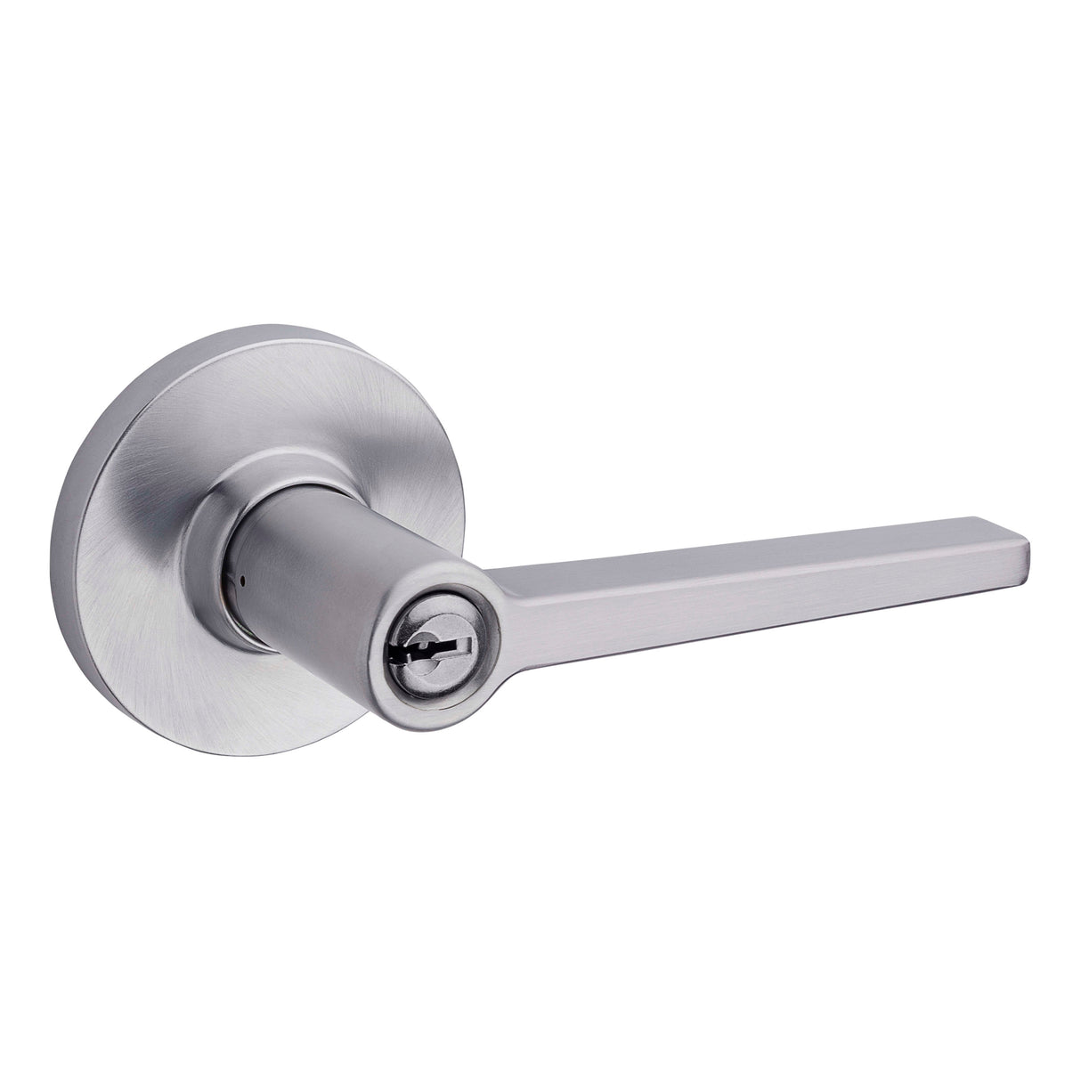 Safelock SL6500DALRDT-26D Daylon Lever with Round Rose Storeroom Lock with 4AL Latch and RCS Strike Satin Chrome Finish