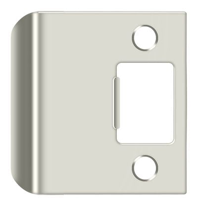 Deltana SPE225U14 Extended Lip Strike Plate; 2-1/4" Overall; Bright Nickel Finish