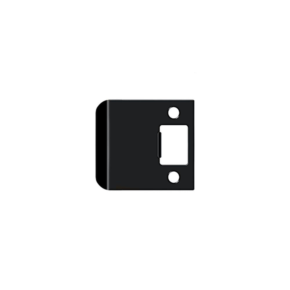 Deltana SPE250U19 Extended Lip Strike Plate; 2-1/2" Overall Black Finish