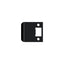Deltana SPE250U19 Extended Lip Strike Plate; 2-1/2" Overall Black Finish