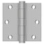Deltana SS35U32D 3-1/2" x 3-1/2" Square Hinge; Satin Stainless Steel Finish