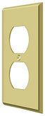 Deltana SWP4752U3 Switch Plate; Double Outlet; Bright Brass Finish