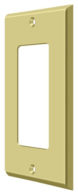 Deltana SWP4754U3 Switch Plate; Single Rocker; Bright Brass Finish