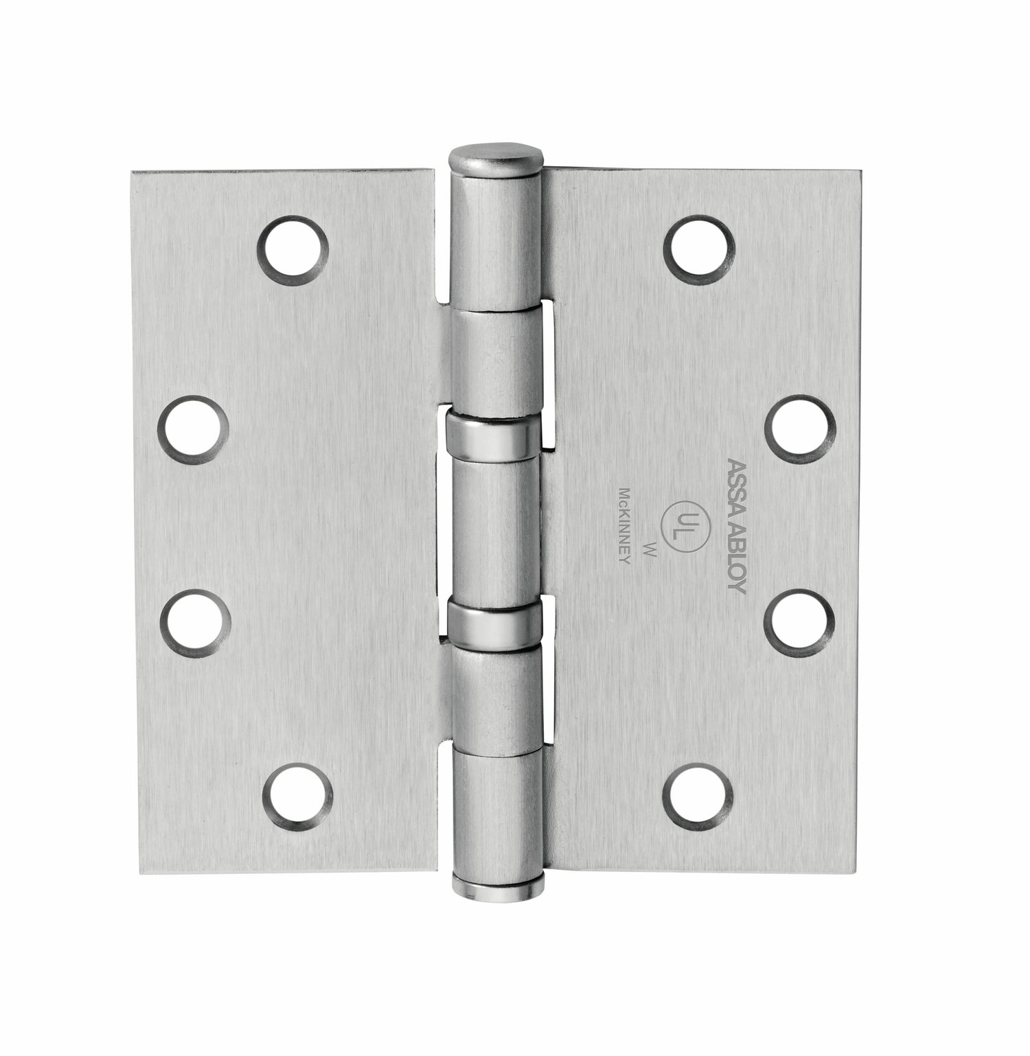 McKinney TA2714426D 4" x 4" Square Corner Standard Weight 5 Knuckle Ball Bearing Hinge # 55571 Satin Chrome Finish