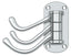 Deltana TSH40U26 Triple Swivel Hook; Heavy Duty; 4" Projection; Bright Chrome Finish