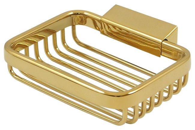Deltana WBR4535CR003 Wire Basket; 4-1/2" Rectangular Soap Holder; Lifetime Brass Finish