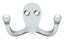 Deltana WDH15U26 Double Hook; Bright Chrome Finish