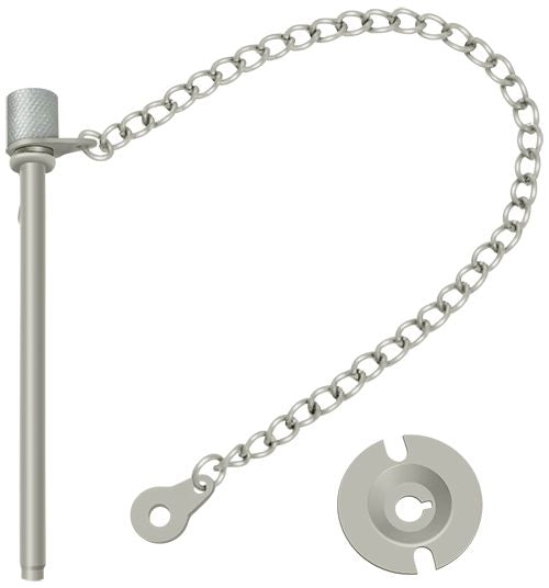 Deltana WDP30U15 Window Door Pin 3"; Satin Nickel Finish