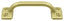 Deltana WP026U3 Pull; 4"; Bright Brass Finish