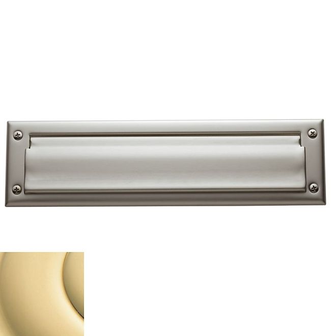 Baldwin 0012031 Letter Box Plate Unlacquered Brass Finish