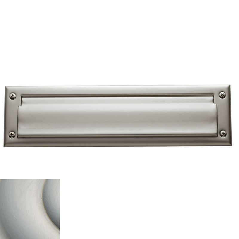 Baldwin 0012056 Letter Box Plate Lifetime Satin Nickel Finish