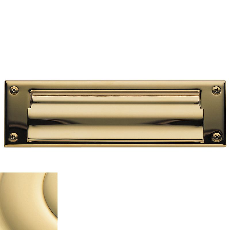 Baldwin 0015031 Letter Box Plate Unlacquered Brass Finish
