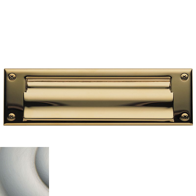 Baldwin 0015056 Letter Box Plate Lifetime Satin Nickel Finish