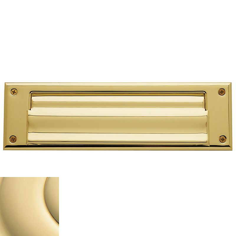 Baldwin 0017031 Letter Box Plate Unlacquered Brass Finish