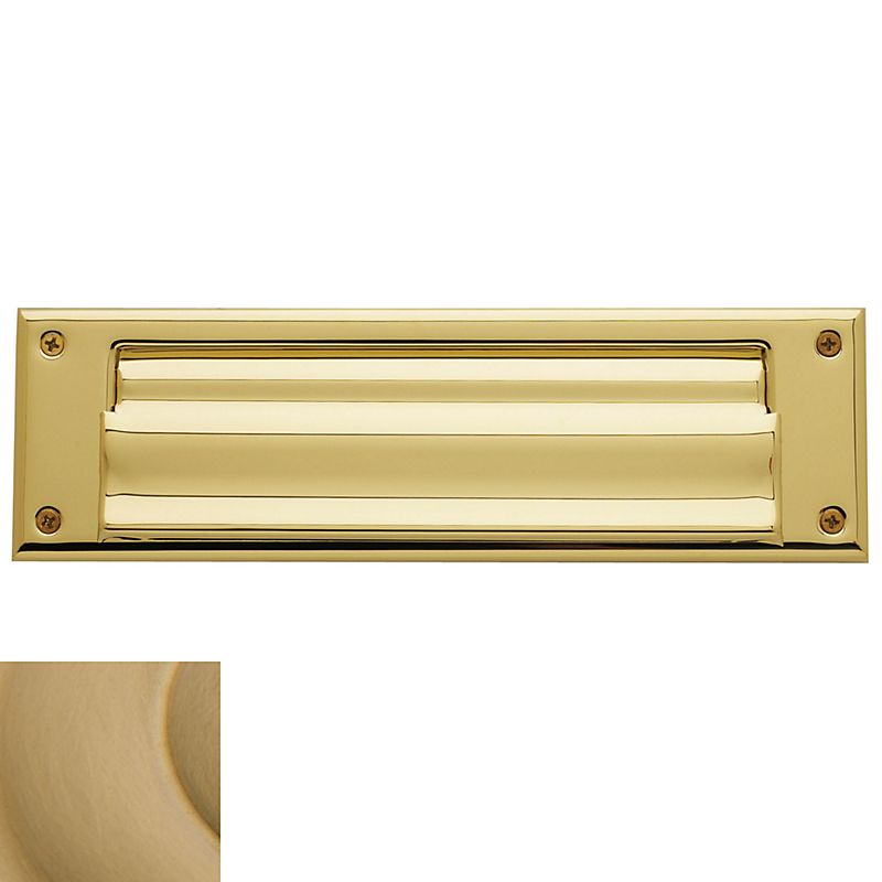 Baldwin 0017033 Letter Box Plate Vintage Brass Finish