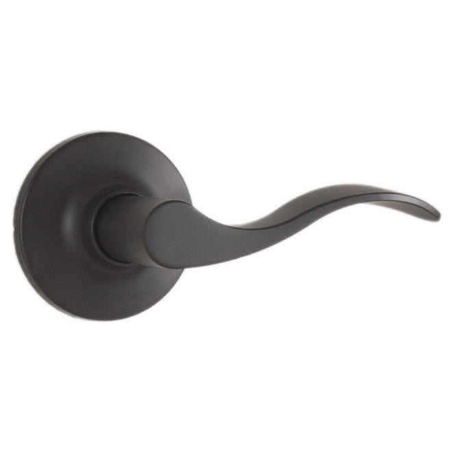 Weslock 00200X2X2FR20 New Haven Passage Lock with Adjustable Latch and Full Lip Strike Matte Black Finish