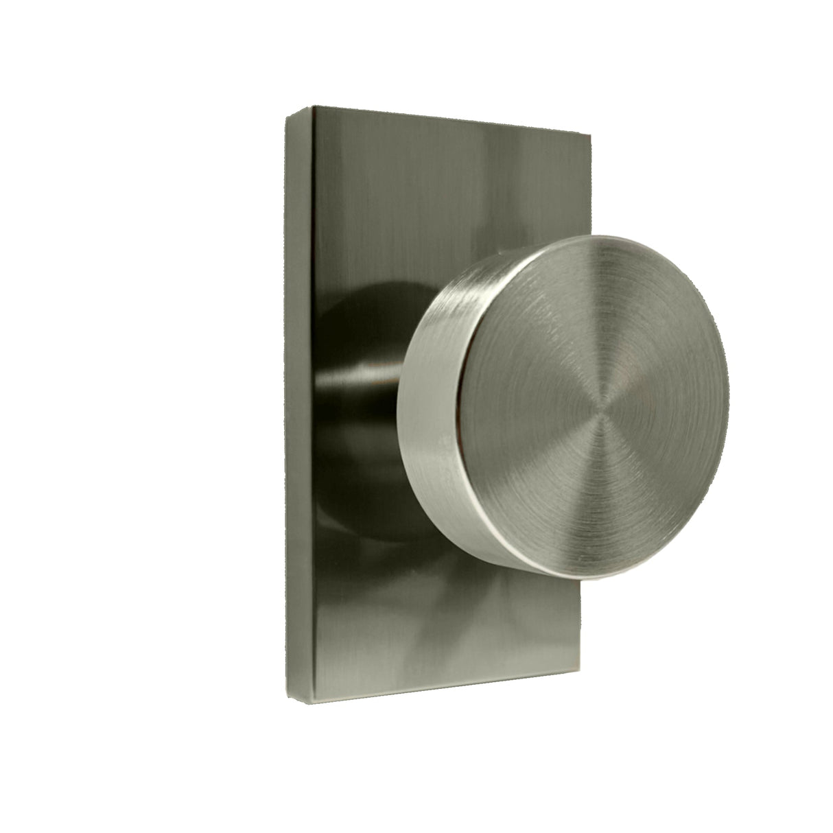 Weslock 009004N4NFR20 Mesa Knob with Rectangular Rose Passage Lock with Adjustable Latch and Full Lip Strike Satin Nickel Finish