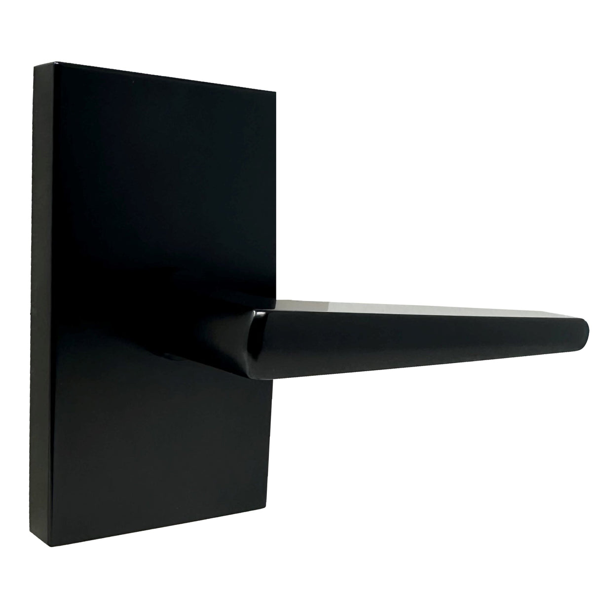 Weslock 009007272FR20 Philtower Lever with Rectangular Rose Passage Lock with Adjustable Latch and Full Lip Strike Matte Black Finish