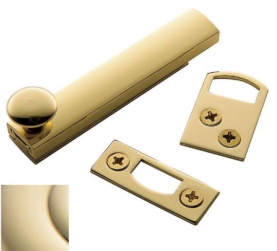 Baldwin 0321003 3" Surface Bolt Lifetime Brass Finish