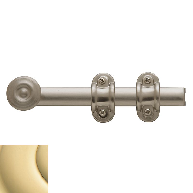 Baldwin 0379031 6" Ornamental Surface Bolt Unlacquered Brass Finish