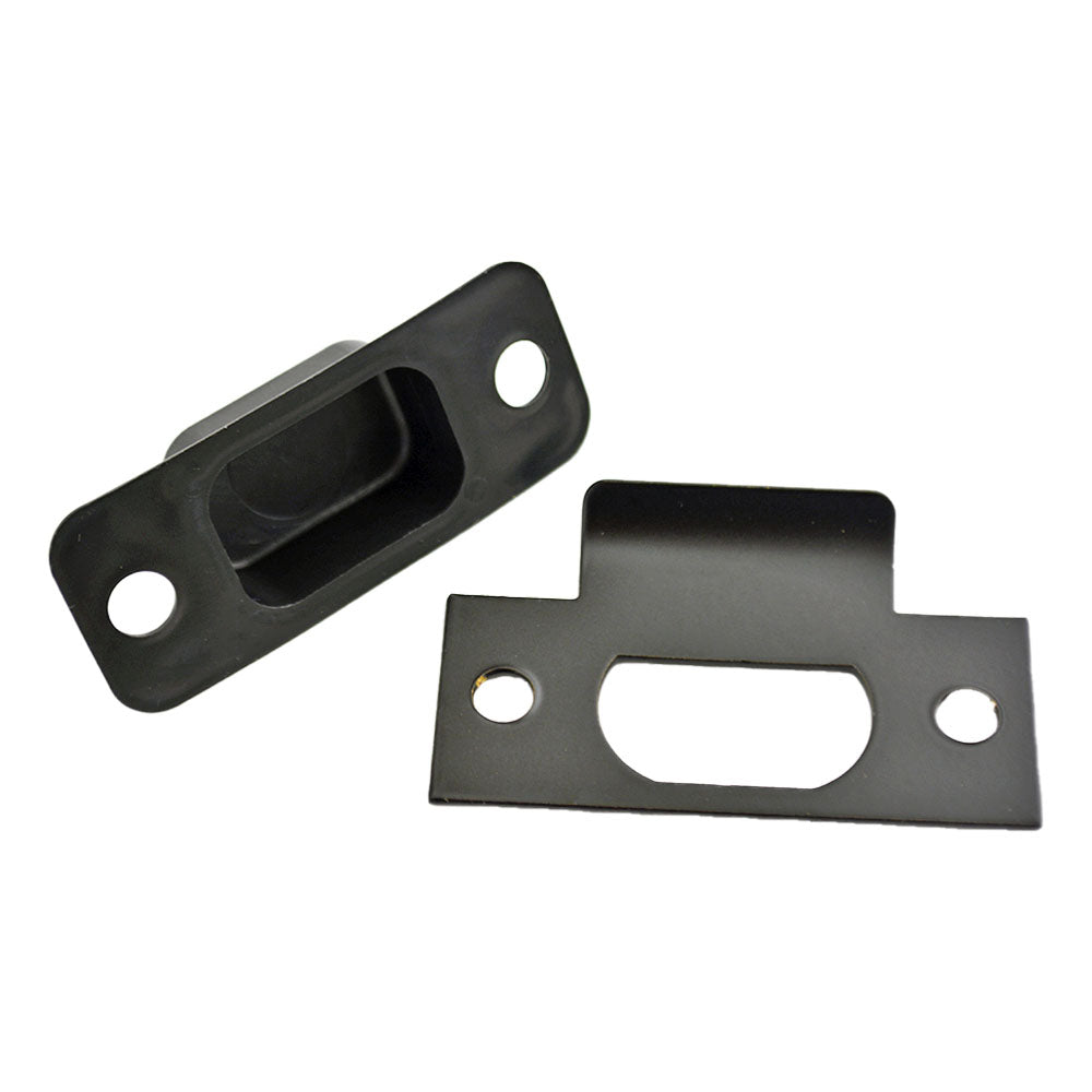 Schlage Commercial 10001622 T Strike with Dust Box and Screws Satin Black Finish Main image