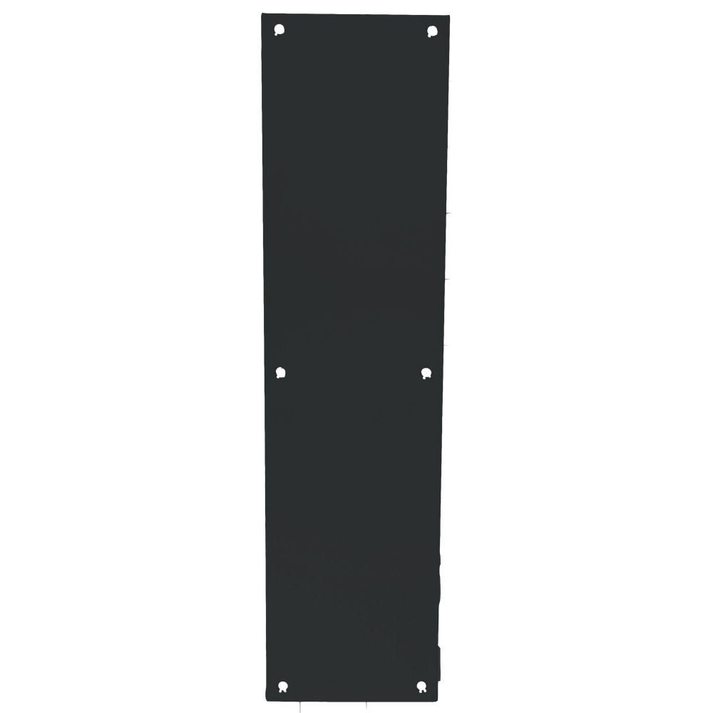 Trimco 10013622 4" x 16" Square Corner Push Plate Satin Black Finish Main image