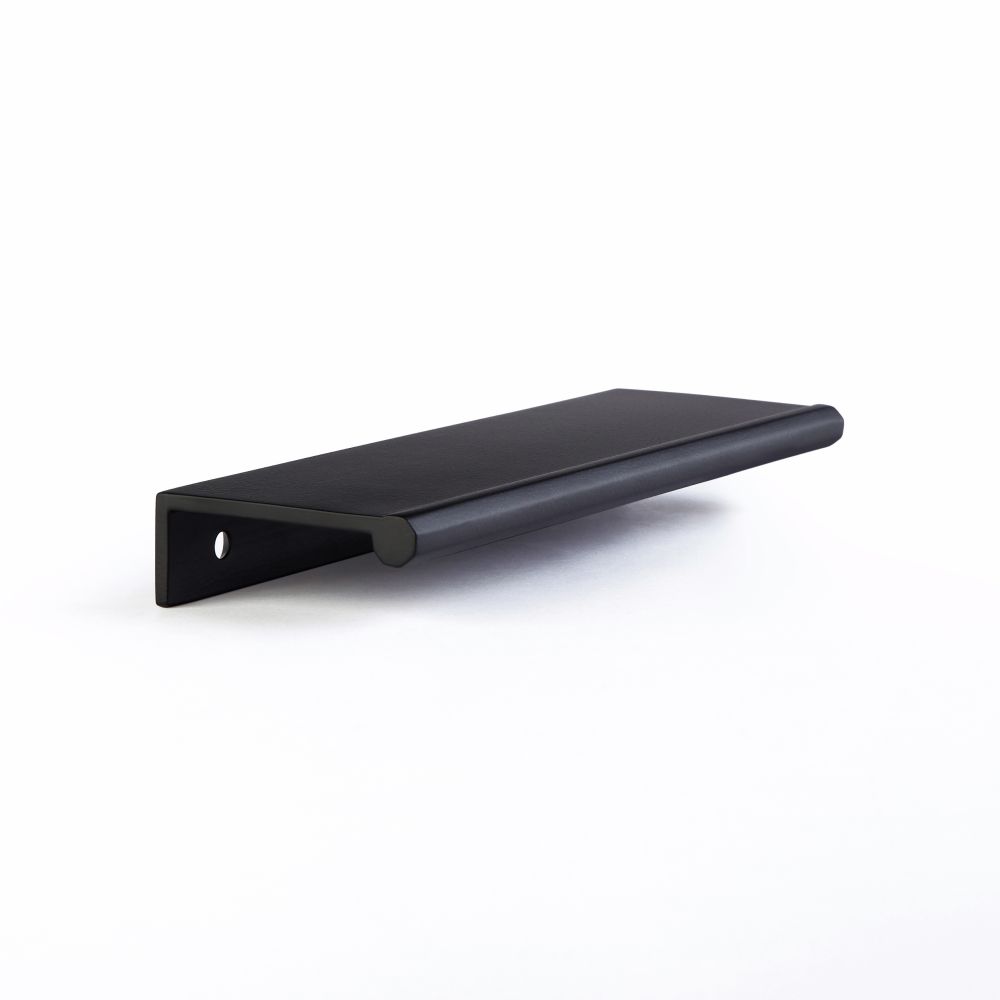 Schaub 10021-MB 4" Center to Center Baker Edge Pull Matte Black Finish Main image