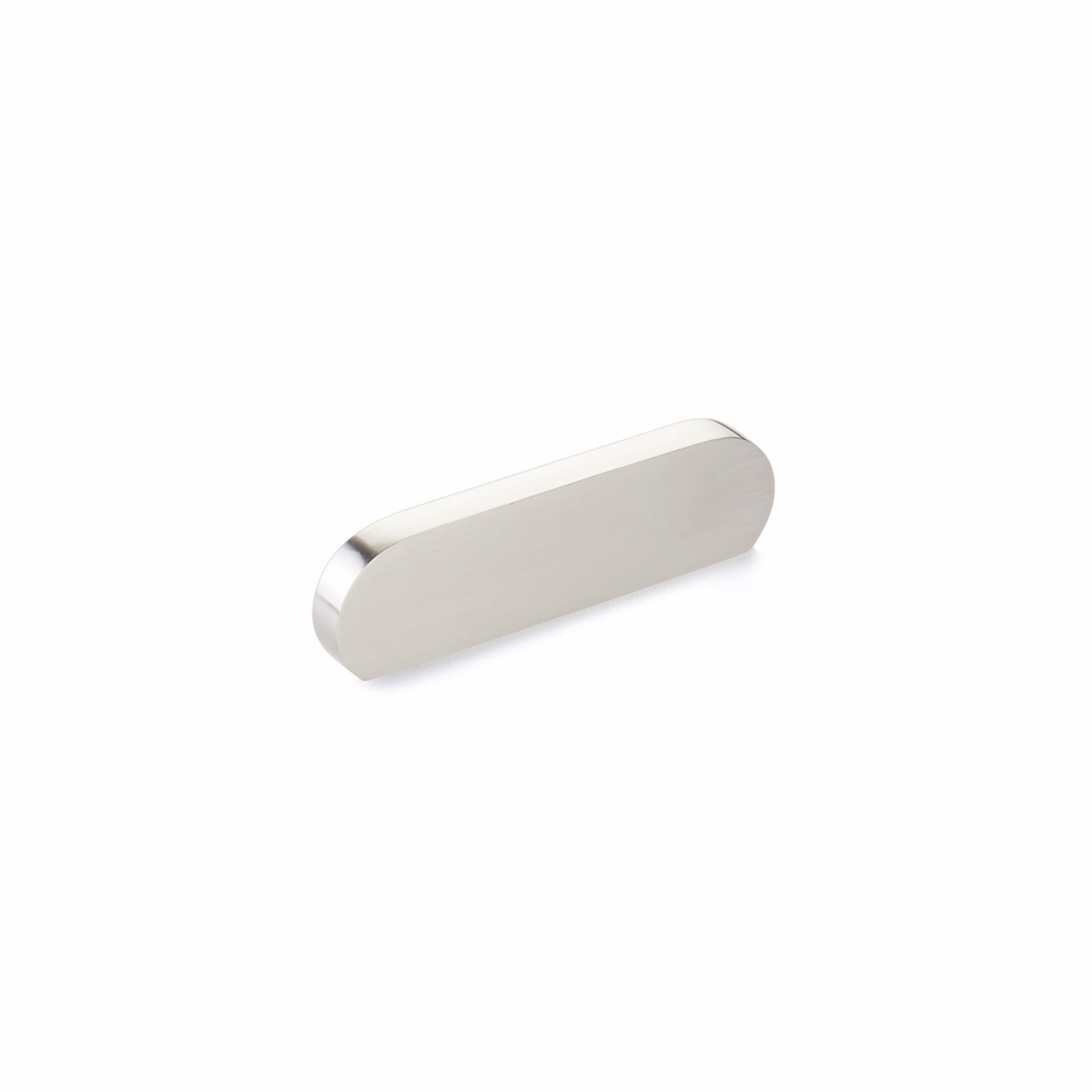 Schaub 10041-BN 3-7/8" Cafe Modern Oval Cabinet Pull with 3" Center to Center Brushed Nickel Finish Main image